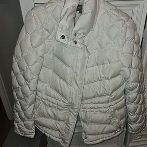 Kenneth Cole Reaction Women's White Puffer Jacket